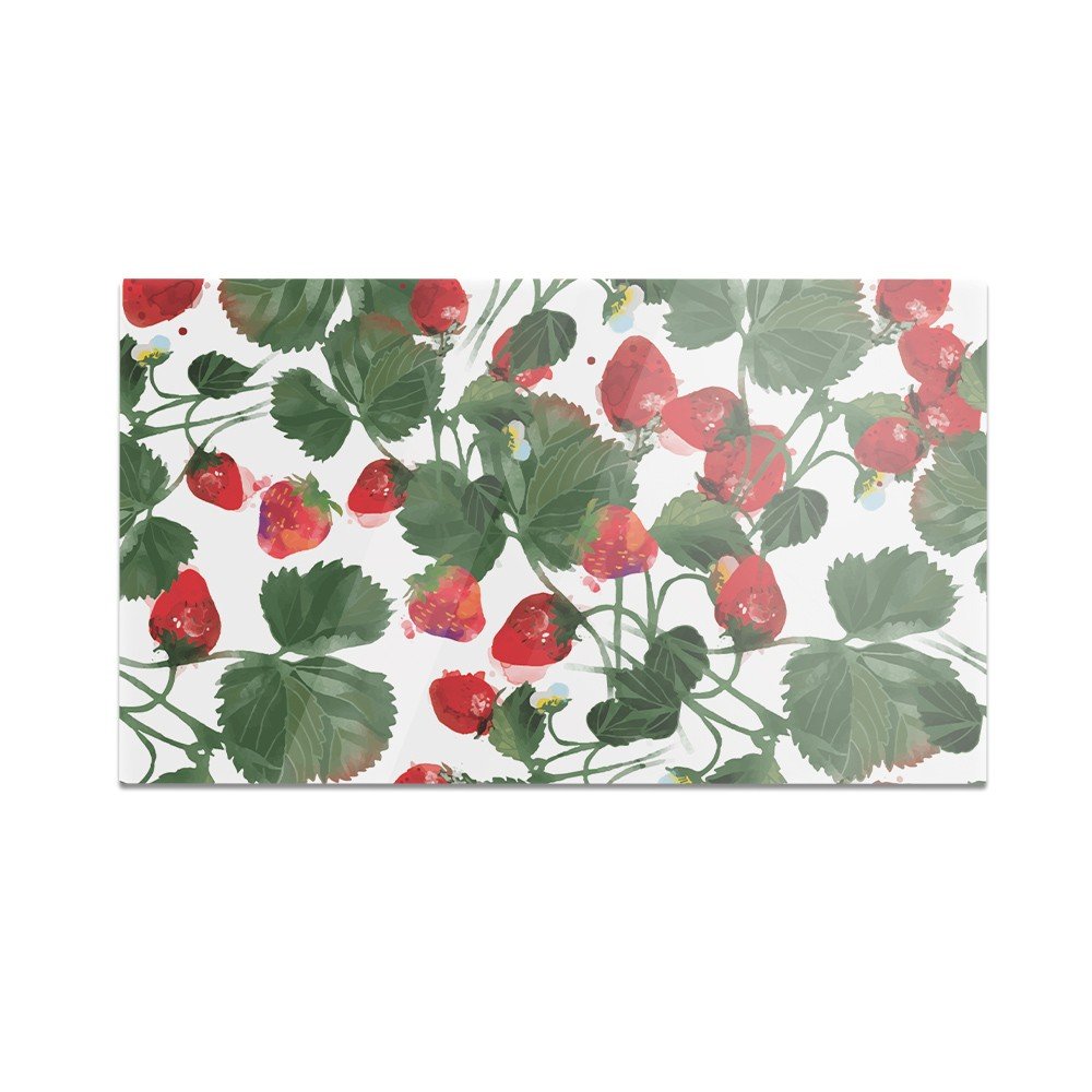 Szklana deska do krojenia HOMEPRINT Akwarelowe truskawki 60x52 cm