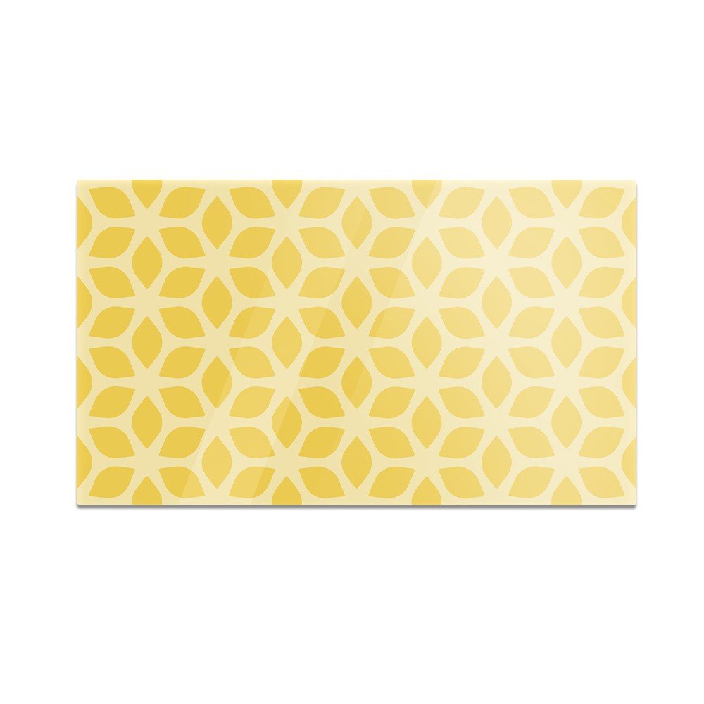 Szklana deska do krojenia HOMEPRINT Geometryczny żółty wzór 60x52 cm