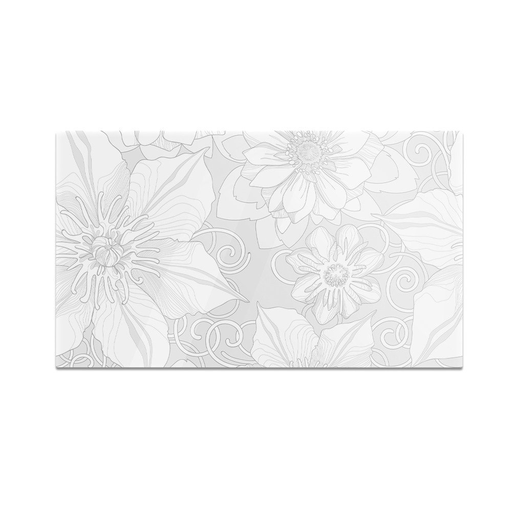 Szklana deska do krojenia HOMEPRINT Prosty wzór kwiatowy 60x52 cm