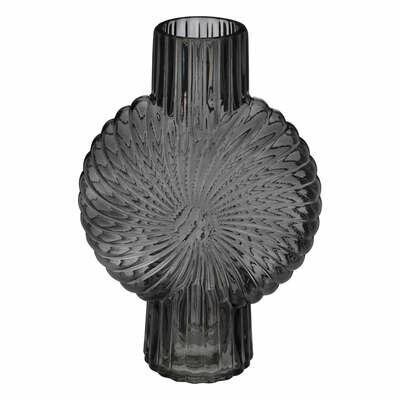 Wazon Shell szary szklany 32cm