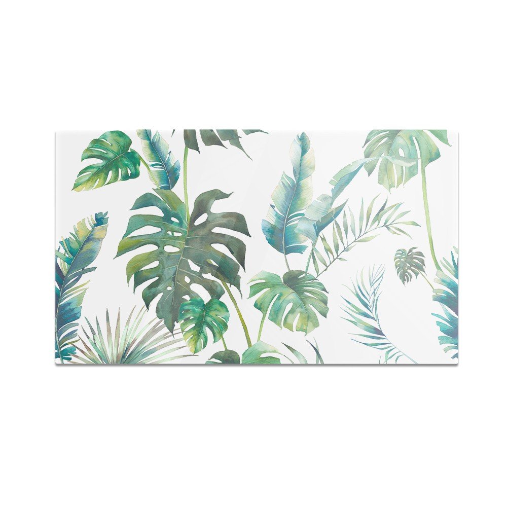Szklana deska do krojenia HOMEPRINT Malowane liście 60x52 cm