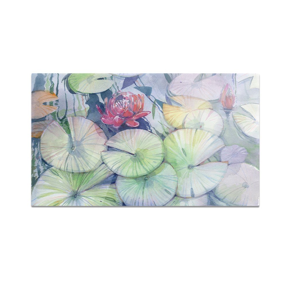 Szklana deska do krojenia HOMEPRINT Liście lotosu 60x52 cm
