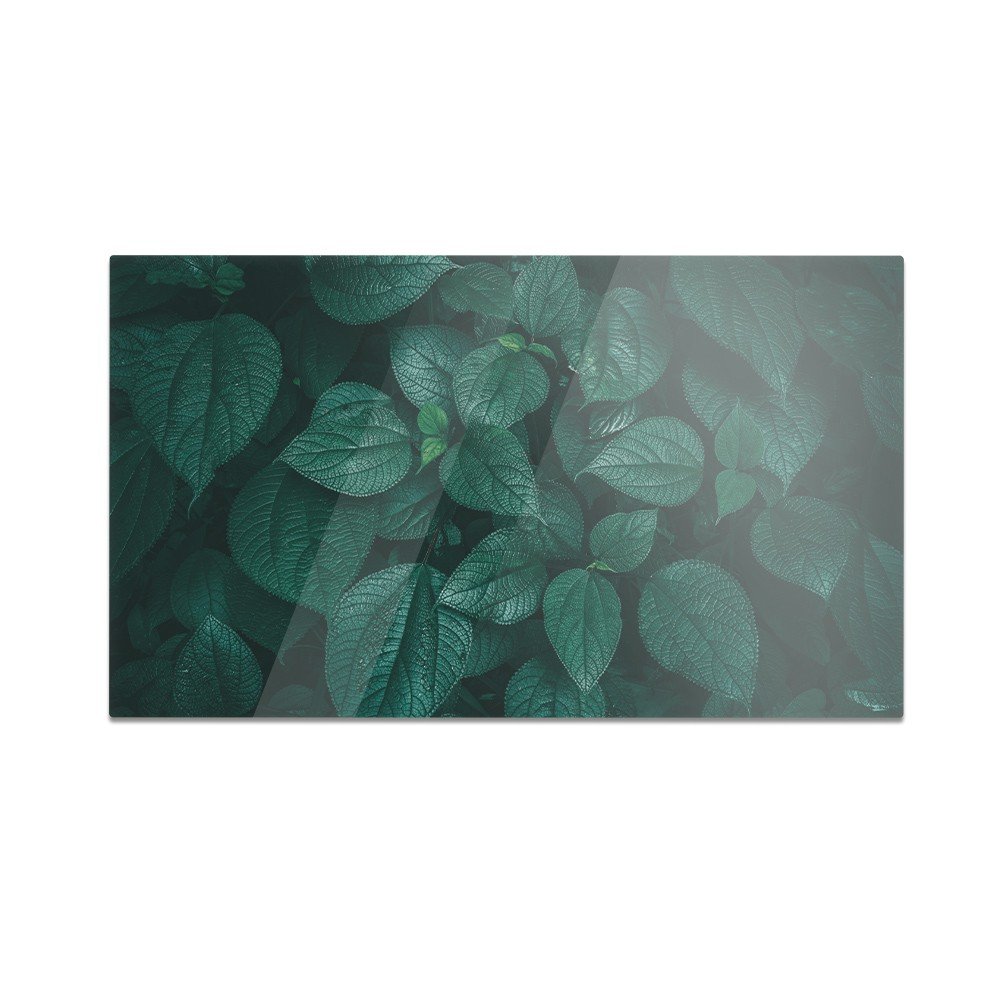 Szklana deska do krojenia HOMEPRINT Ciemnozielone liście 60x52 cm