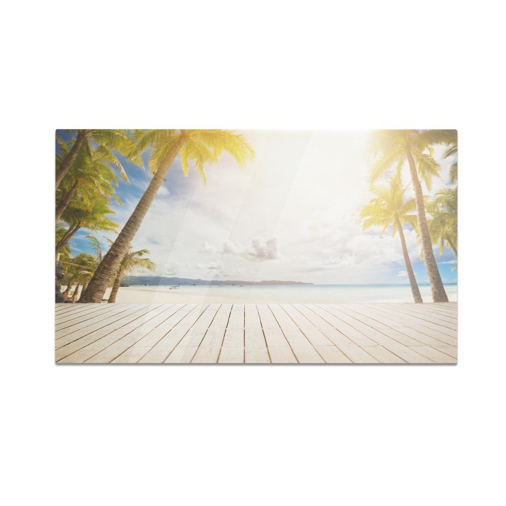 Szklana deska do krojenia HOMEPRINT Drewniane molo 60x52 cm