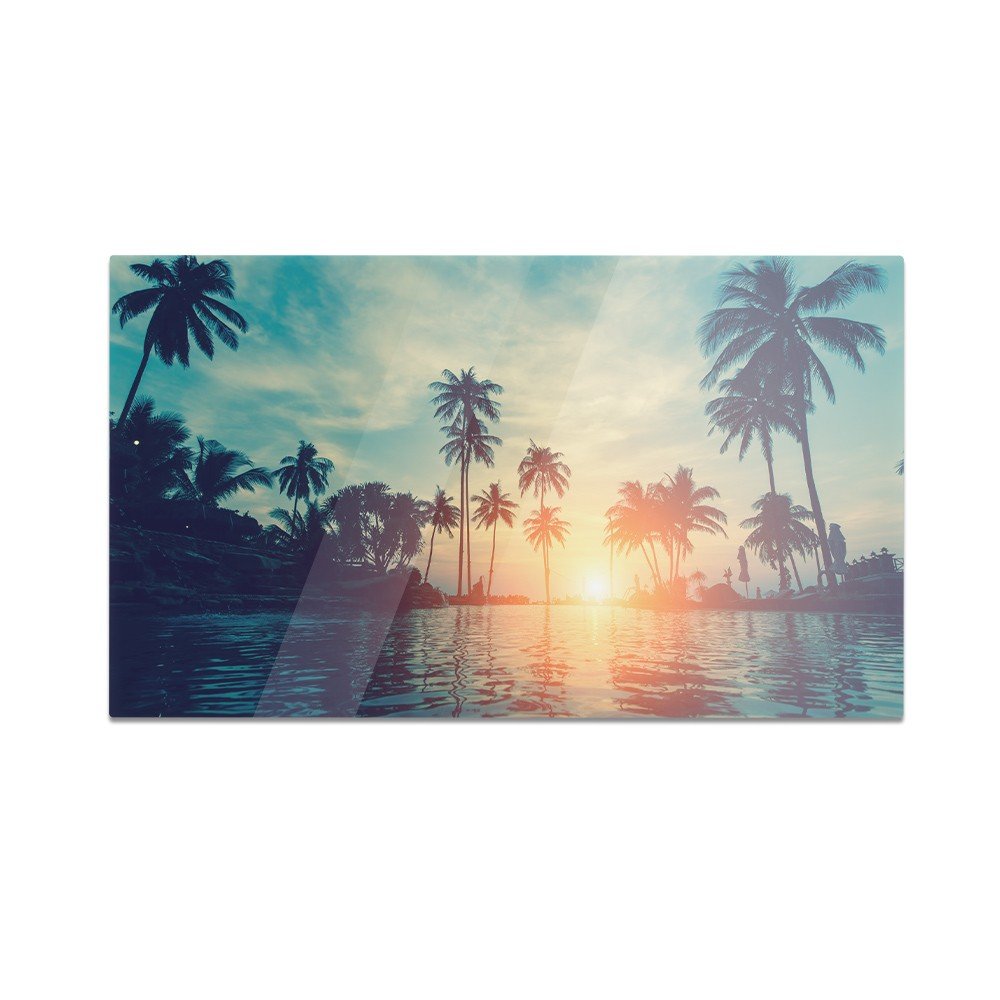 Szklana deska do krojenia HOMEPRINT Piękna tropikalna plaża 60x52 cm