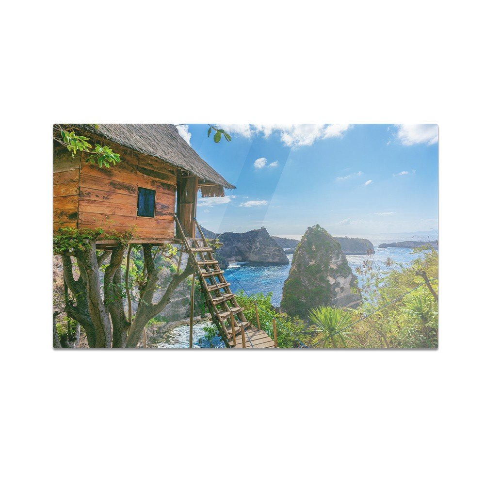 Szklana deska do krojenia HOMEPRINT Domek na drzewie 60x52 cm