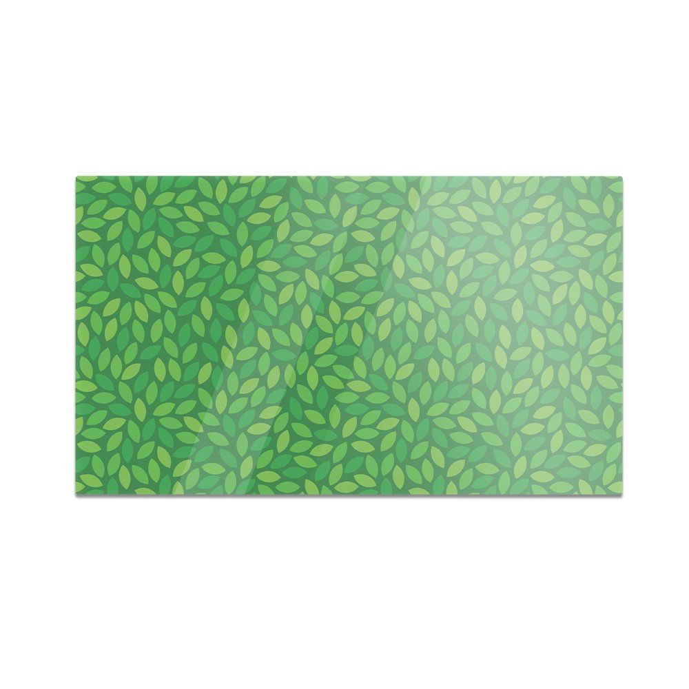 Szklana deska do krojenia HOMEPRINT Zielona płyta z liśćmi 60x52 cm