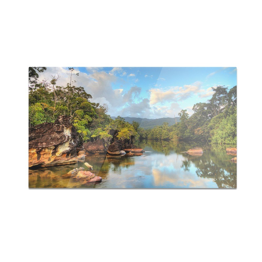 Szklana deska do krojenia HOMEPRINT Rzeka Masoala Madagaskar 60x52 cm