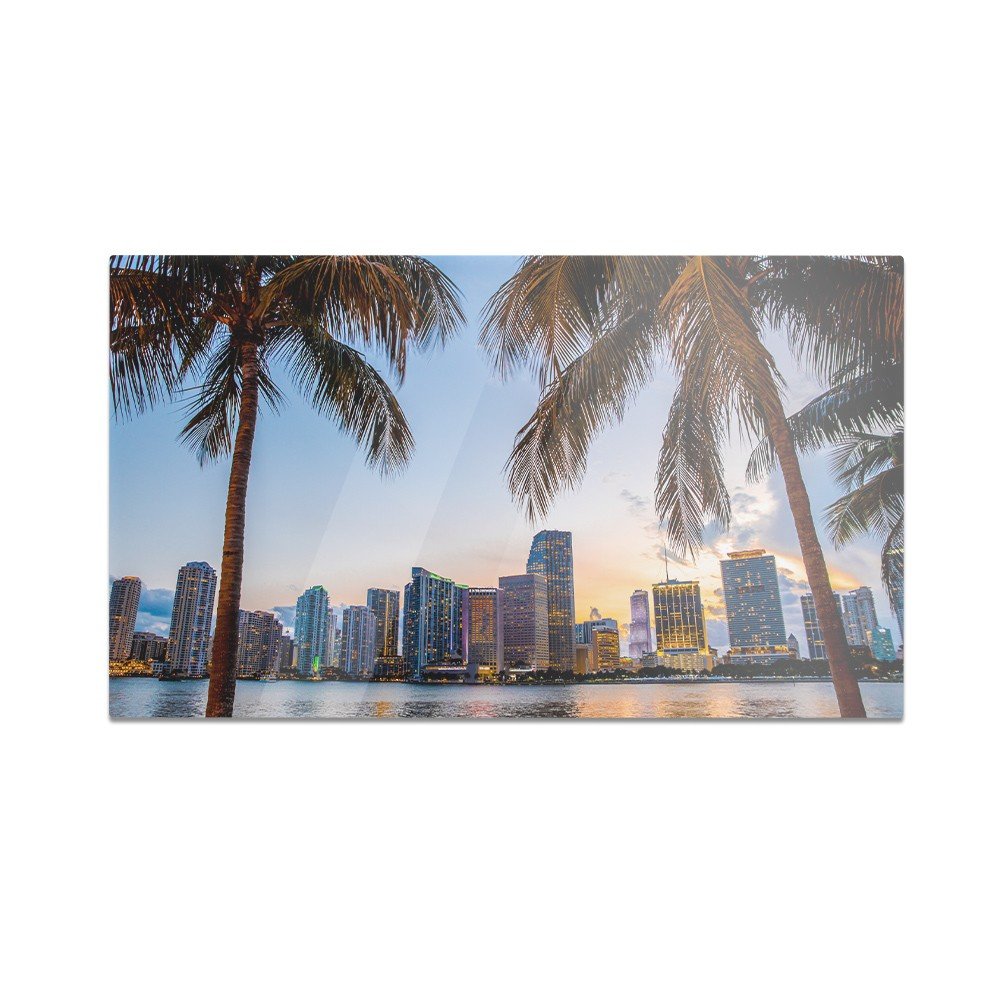 Szklana deska do krojenia HOMEPRINT Panorama zatoki w Miami 60x52 cm