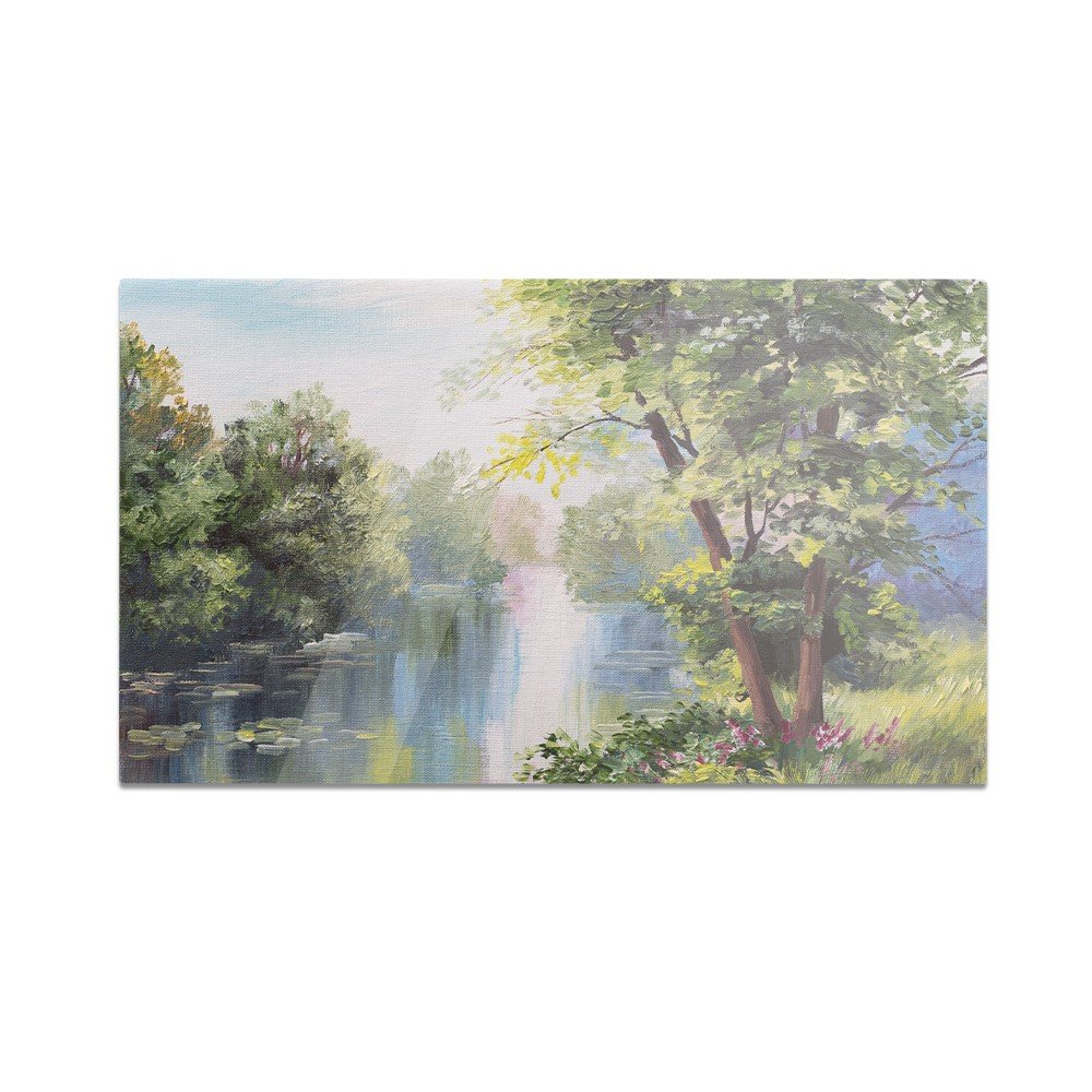 Szklana deska do krojenia HOMEPRINT Jezioro w lesie 60x52 cm