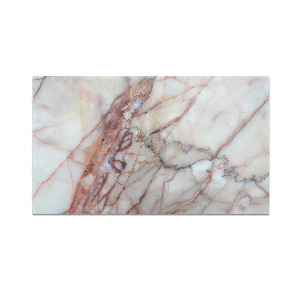 Szklana deska do krojenia HOMEPRINT Czerwono-biały marmur 60x52 cm