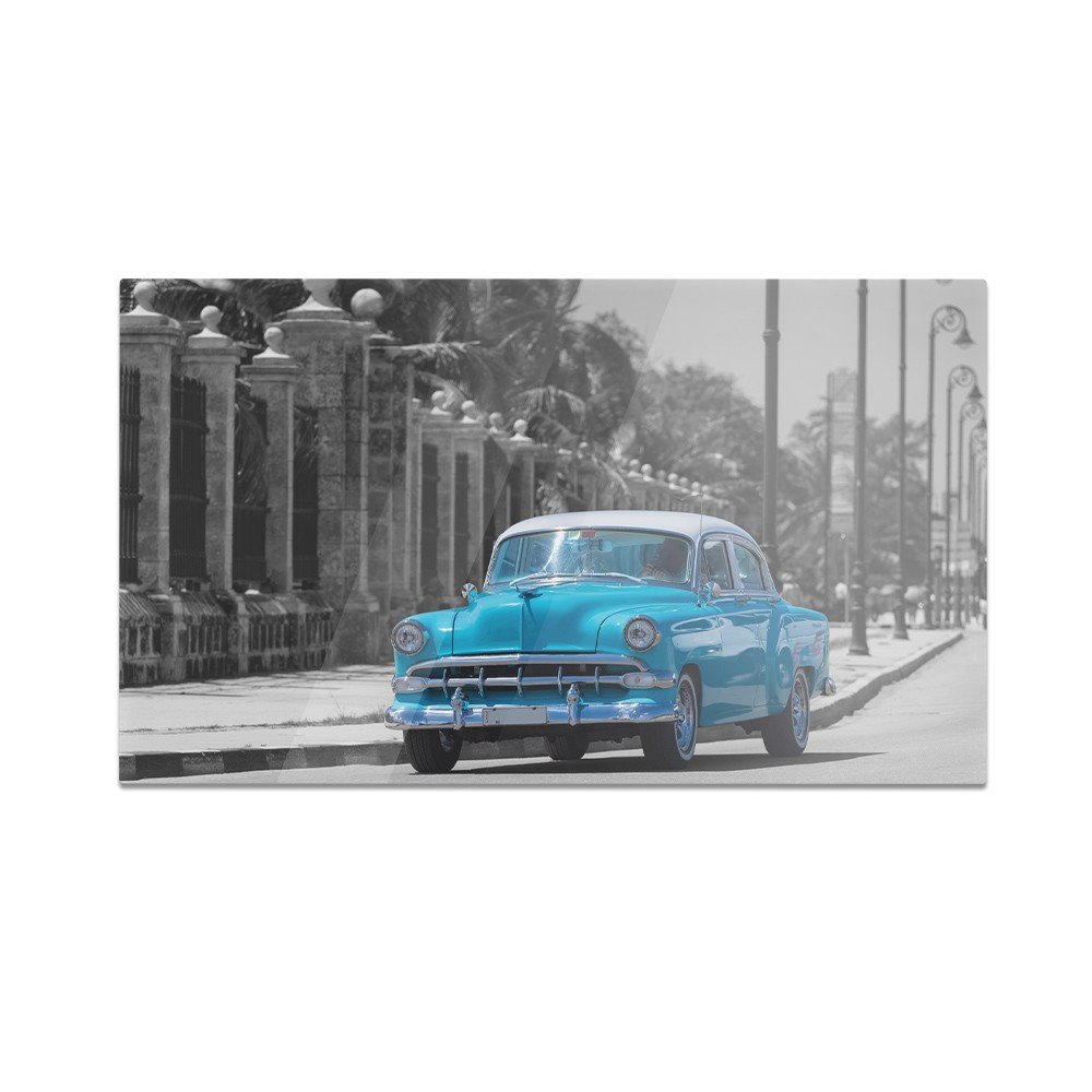 Szklana deska do krojenia HOMEPRINT Zabytkowy samochód 60x52 cm