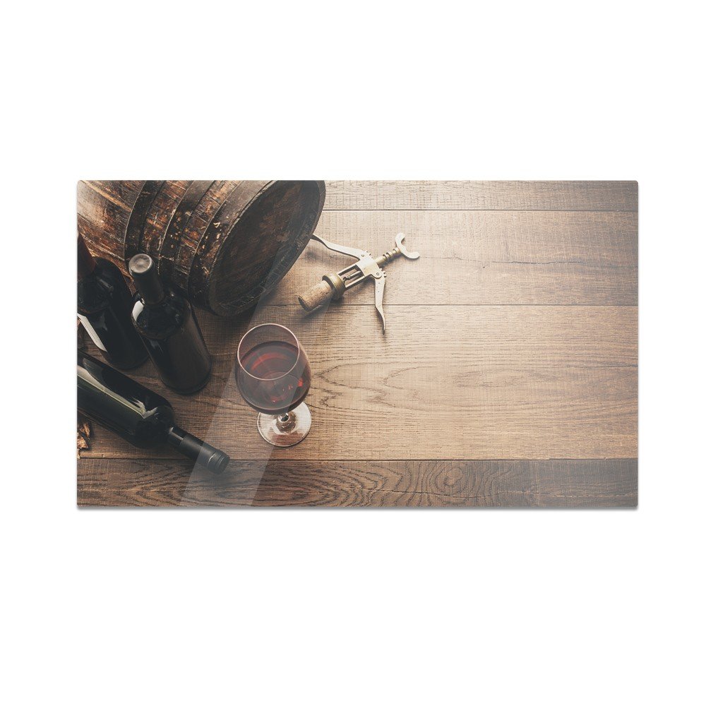 Szklana deska do krojenia HOMEPRINT Czerwone wino 60x52 cm