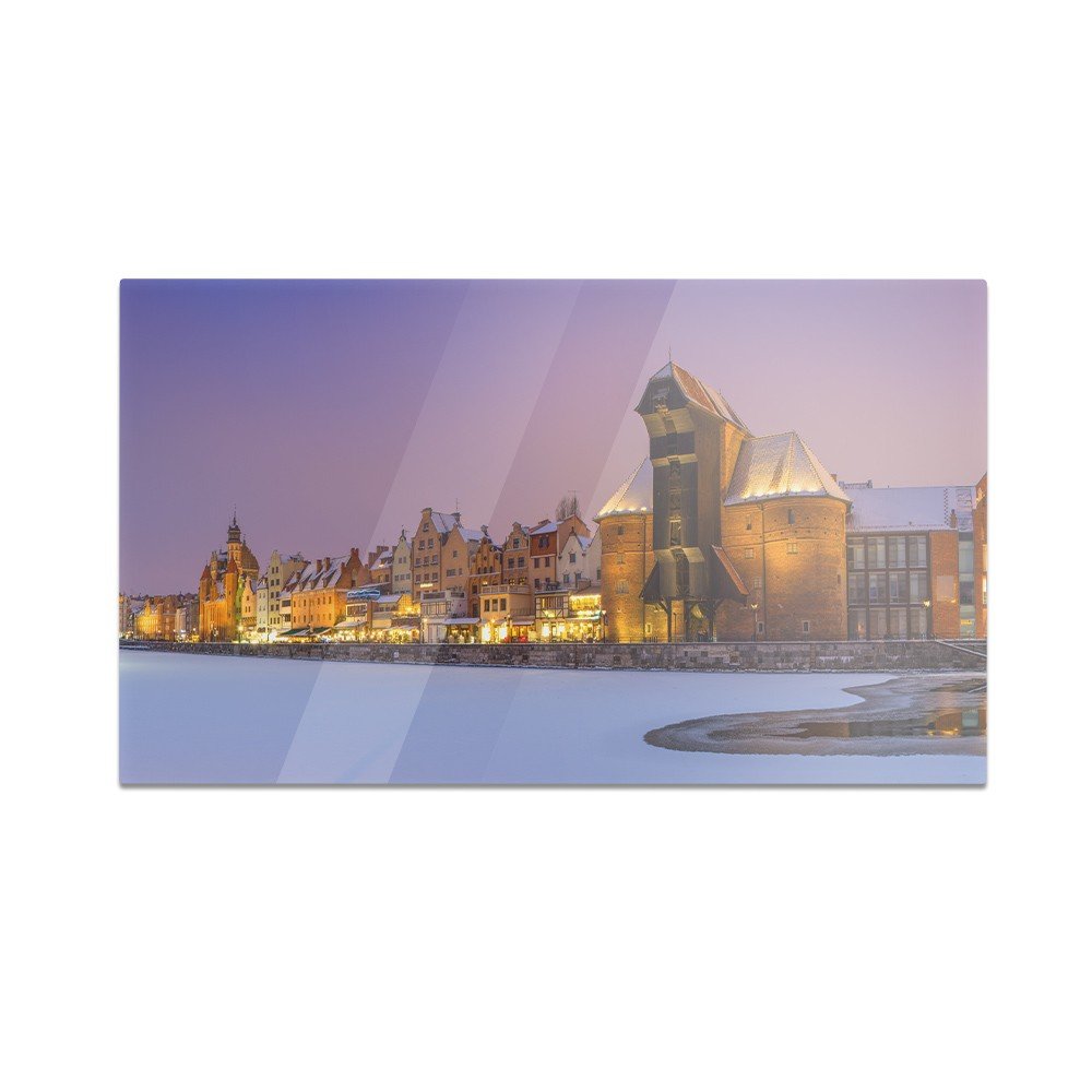 Szklana deska do krojenia HOMEPRINT Zamarznięta rzeka 60x52 cm