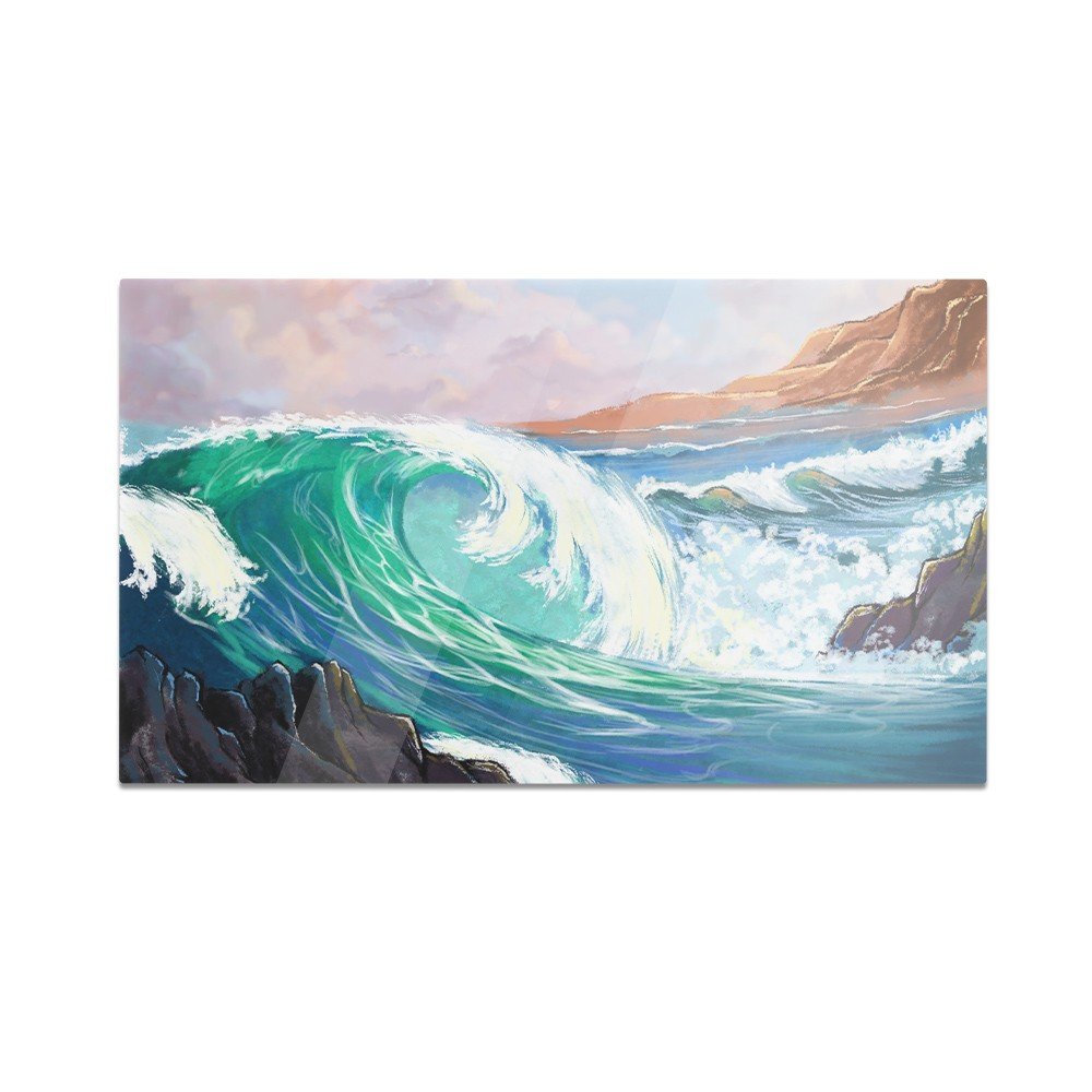 Szklana deska do krojenia HOMEPRINT Fale oceanu 60x52 cm