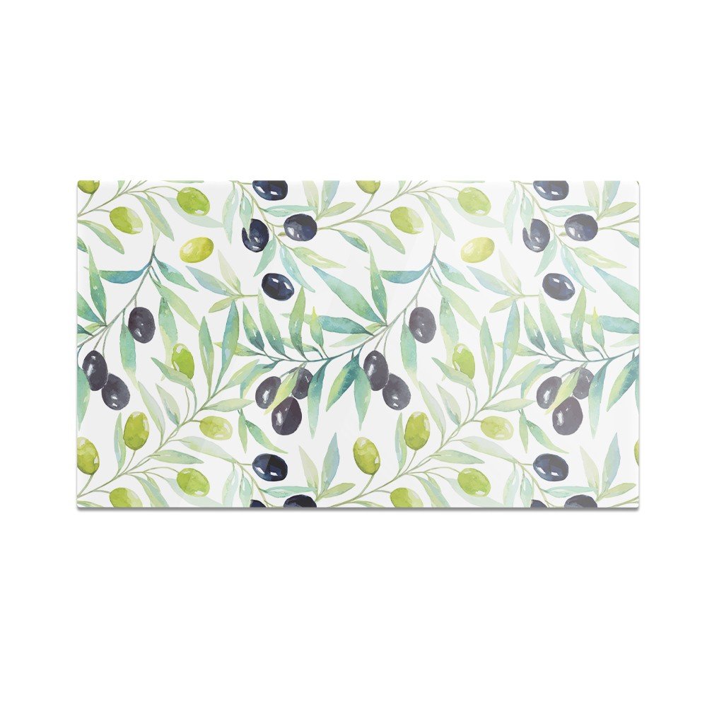 Szklana deska do krojenia HOMEPRINT Krzewy oliwek 60x52 cm