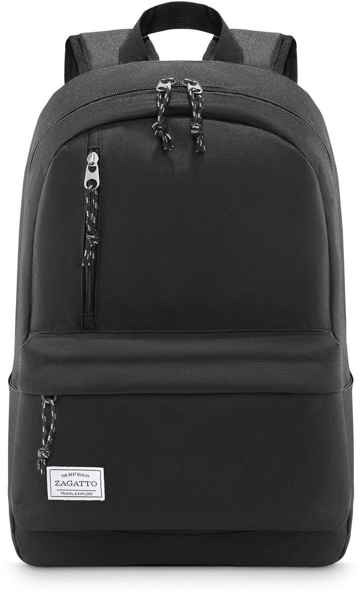 Plecak Szkolny Czarny, Plecak Młodzieżowy Damski Męski, 18L,  Zg788