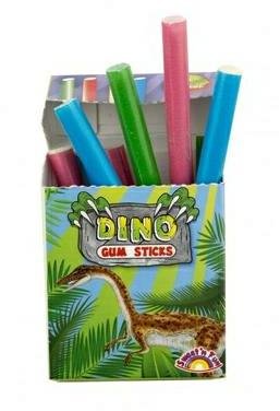 DINO BUBBLE GUM STICKS 28G OWOCOWA  GUMA