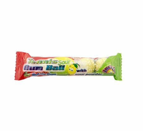 TENNIS GUM BALL WITH SOUR POWDER 20G