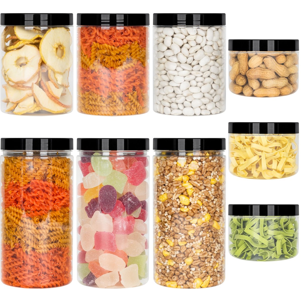 9X Słoik Pojemnik Na Żywność Produkty Sypkie 0,5L 1L 1,5L Kamaju Produkt Pol