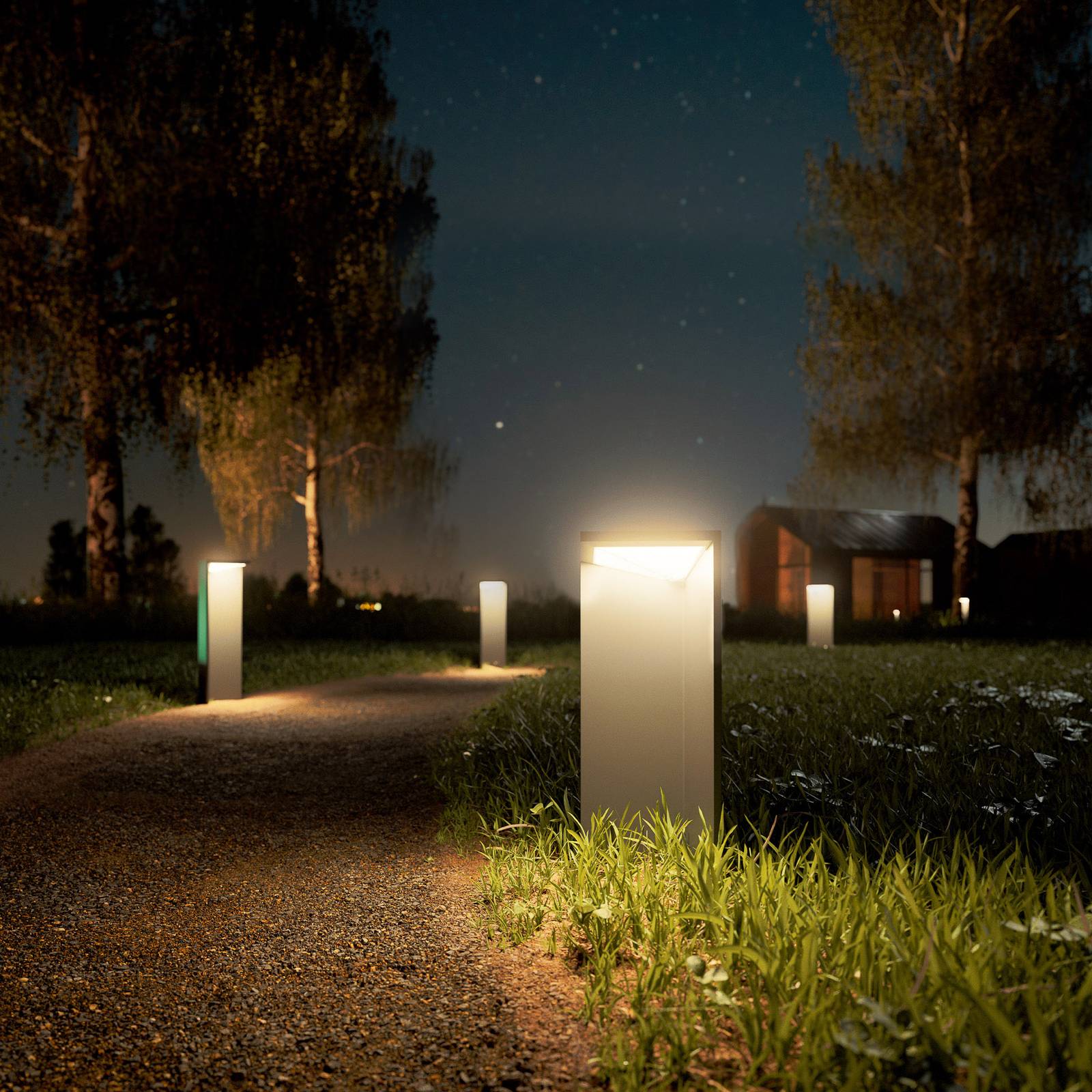 Sigor Lampa solarna LED Nusolar antracyt, wysokość 34cm