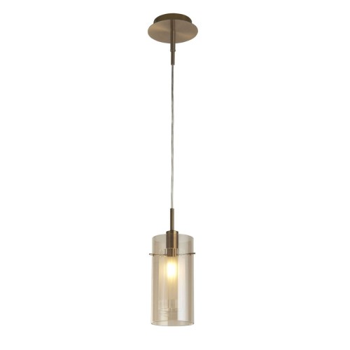 Duo III lampa wisząca 1xE14 brązowa/bursztynowa 2301CP