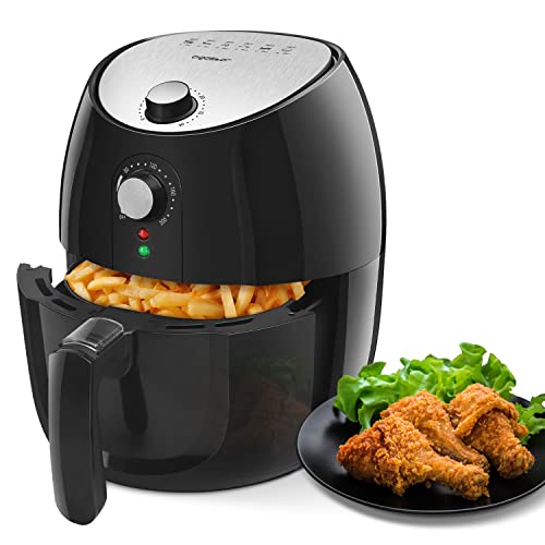 Frytkownica bezolejowa 3,5 l, frytkownica na gorące powietrze, 1500 W, nieprzywierający kosz do smażenia, funkcja automatycznego wyłączania. Nie zawiera BPA, łatwa do czyszczenia