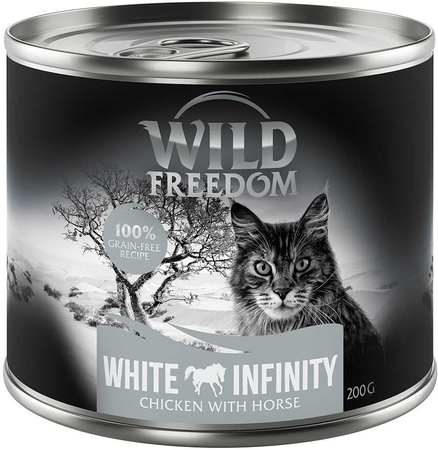 Mega zestaw Wild Freedom Adult, 24 x 200 g - White Infinity - Kurczak i konina Dostawa GRATIS!