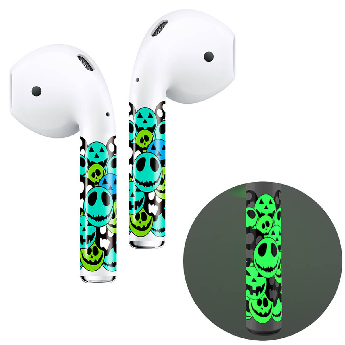 RockMax Art Skins Naklejki na AirPods 1/2 - Emoji Glow