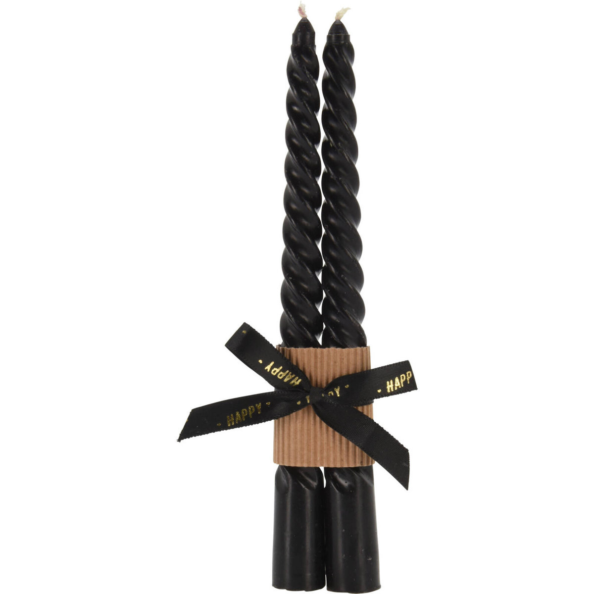 Zestaw dwóch świec stożkowatych, TWISTED, 20 cm