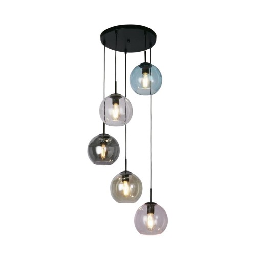 Mardi Gras II lampa wisząca 5xE27 czarna 94005-5BK