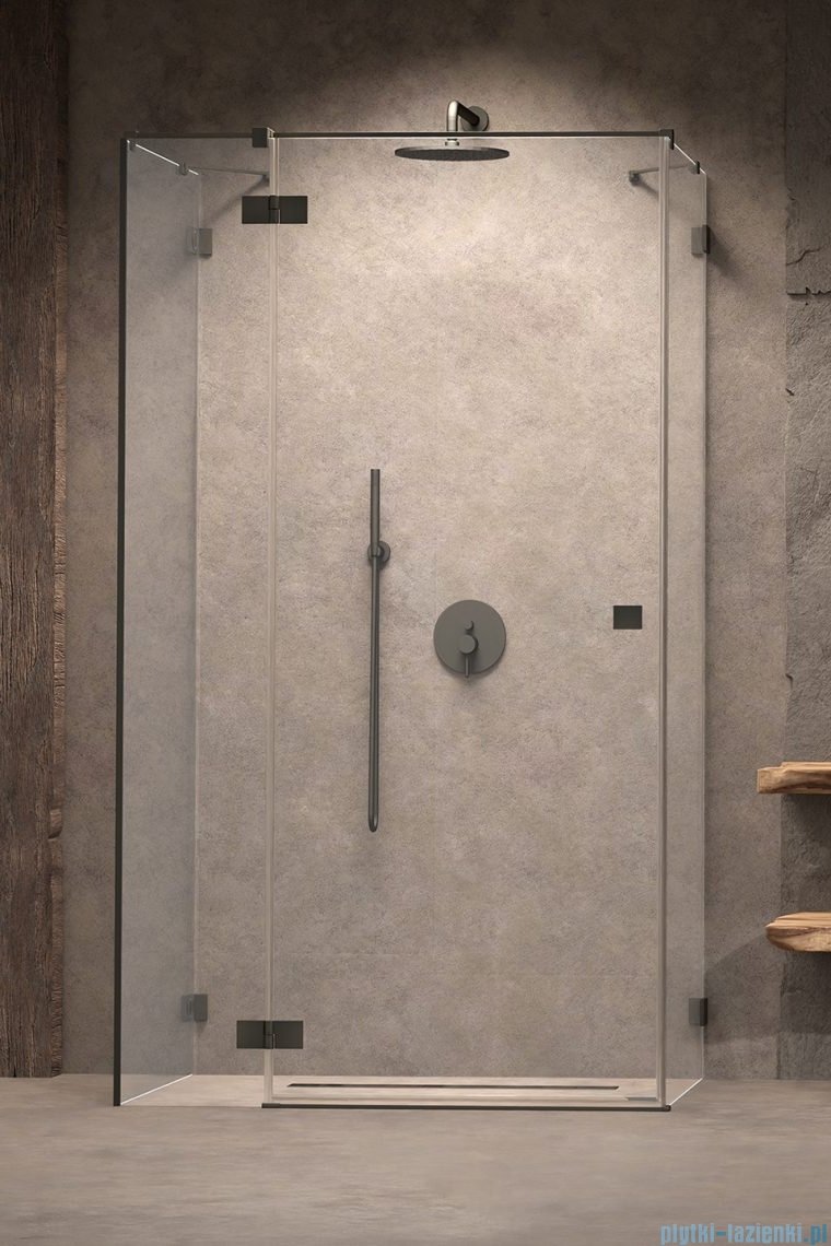 Radaway Essenza Pro Brushed GunMetal Kdj+S kabina 90x100x90cm lewa szczotkowany grafit 10097310-92-01L/10098090-01-01/10098090-01-01