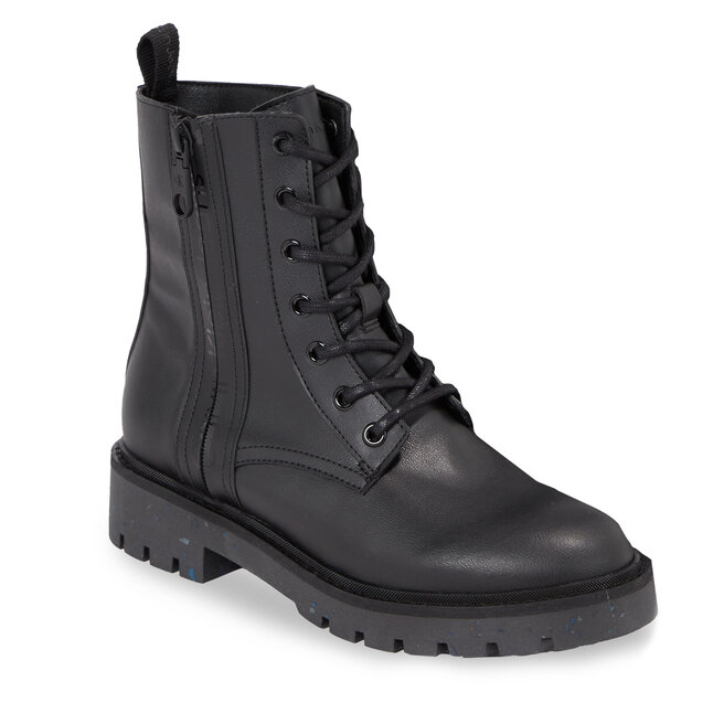 Trapery Calvin Klein Jeans Combat Mid Laceup Boot Wn YW0YW01255 Triple Black 0GT