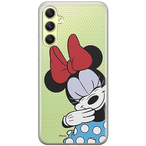 ERT GROUP etui na telefon Samsung A34 5G, case oryginalny i oficjalnie licencjonowany przez Disney, wzór Minnie 033, optymalnie dopasowane, plecki z TPU częściowo przeźroczyste