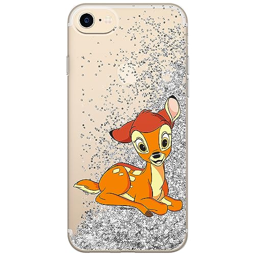 ERT GROUP etui na telefon Apple Iphone 7/8/ SE 2/ SE 3, case oryginalny i oficjalnie licencjonowany przez Disney, wzór Bambi 016, optymalnie dopasowane, z efektem płynnego brokatu