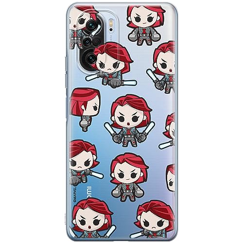 ERT GROUP etui na telefon Xiaomi MI 11i/ REDMI K40/K40 PRO/POCO F3/ F3 PRO, case oryginalny i oficjalnie licencjonowany przez Marvel, wzór Black Widow 013, plecki z TPU częściowo przeźroczyste