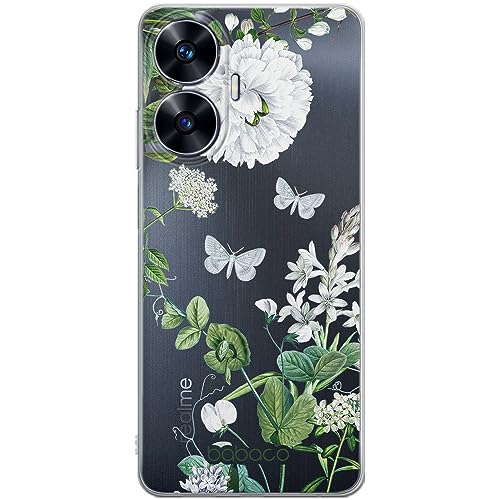 ERT GROUP etui na telefon Realme C55, case oryginalny i oficjalnie licencjonowany przez Babaco, wzór Flowers 030, optymalnie dopasowane, plecki z TPU częściowo przeźroczyste