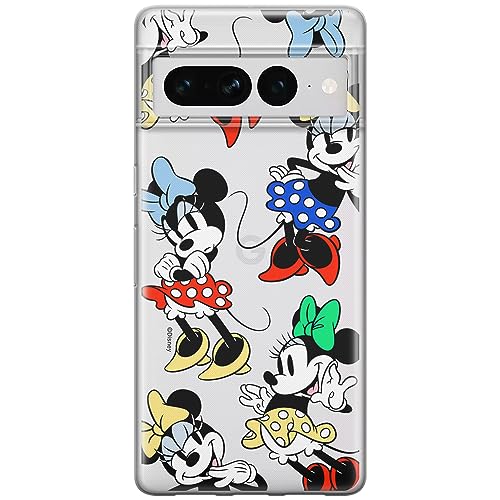 ERT GROUP etui na telefon Google PIXEL 7 PRO, case oryginalny i oficjalnie licencjonowany przez Disney, wzór Minnie 076, optymalnie dopasowane, plecki z TPU częściowo przeźroczyste