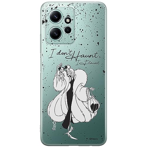Etui Cruella i Puppy 001 Disney Nadruk częściowy Przeźroczysty Producent: Xiaomi, Model: REDMI NOTE 12 4G