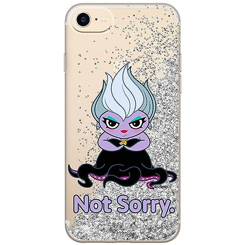 ERT GROUP etui na telefon Apple Iphone 7/8/ SE 2/ SE 3, case oryginalny i oficjalnie licencjonowany przez Disney, wzór Ursula 004, optymalnie dopasowane, z efektem płynnego brokatu