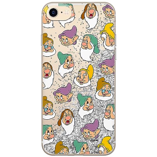 ERT GROUP etui na telefon Apple Iphone 7/8/ SE 2/ SE 3, case oryginalny i oficjalnie licencjonowany przez Disney, wzór Snow White & 7 dwarfs 015, optymalnie dopasowane, z efektem płynnego brokatu