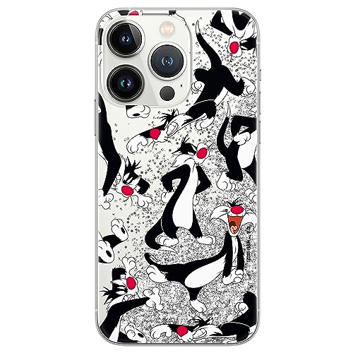ERT GROUP etui na telefon Apple Iphone 13 PRO MAX, case oryginalny i oficjalnie licencjonowany przez Looney Tunes, wzór Sylwester 006, optymalnie dopasowane, z efektem płynnego brokatu