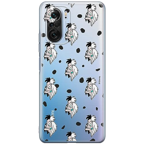 ERT GROUP etui na telefon Xiaomi MI 11i/ REDMI K40/K40 PRO/POCO F3/ F3 PRO, case oryginalny i oficjalnie licencjonowany przez Disney, wzór Cruella 005, plecki z TPU częściowo przeźroczyste
