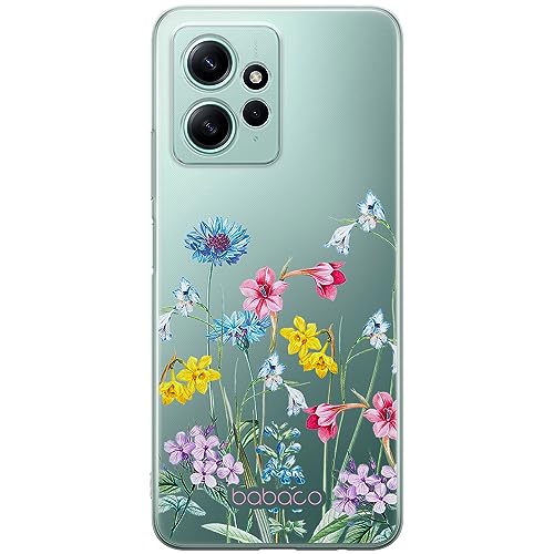 ERT GROUP etui na telefon Xiaomi REDMI NOTE 12 4G, case oryginalny i oficjalnie licencjonowany przez Babaco, wzór Flowers 040, optymalnie dopasowane, plecki z TPU częściowo przeźroczyste