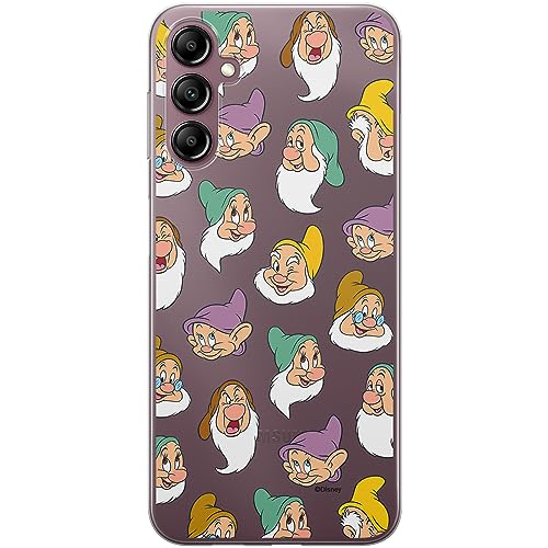 ERT GROUP etui na telefon Samsung A14 4G/5G, case oryginalny i oficjalnie licencjonowany przez Disney, wzór Snow White & 7 dwarfs 015, optymalnie dopasowane, plecki z TPU częściowo przeźroczyste