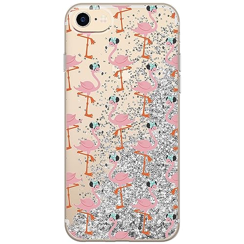 ERT GROUP etui na telefon Apple Iphone 7/8/ SE 2/ SE 3, case oryginalny i oficjalnie licencjonowany przez Disney, wzór Minnie 032, optymalnie dopasowane, z efektem płynnego brokatu