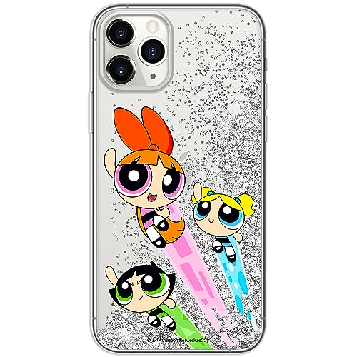 ERT GROUP etui na telefon Apple Iphone 11 PRO, case oryginalny i oficjalnie licencjonowany przez The Powerpuff Girls, wzór The Powerpuff Girls 032, optymalnie dopasowane, z efektem płynnego brokatu