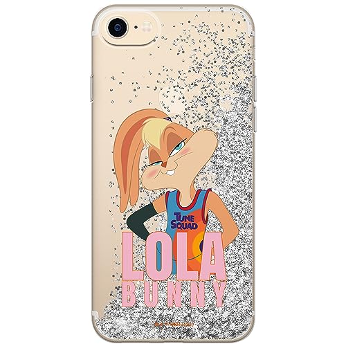 ERT GROUP etui na telefon Apple Iphone 7/8/ SE 2/ SE 3, case oryginalny i oficjalnie licencjonowany przez Looney Tunes, wzór Space Jam 021, optymalnie dopasowane, z efektem płynnego brokatu