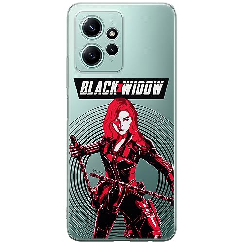ERT GROUP etui na telefon Xiaomi REDMI NOTE 12 4G, case oryginalny i oficjalnie licencjonowany przez Marvel, wzór Black Widow 008, optymalnie dopasowane, plecki z TPU częściowo przeźroczyste