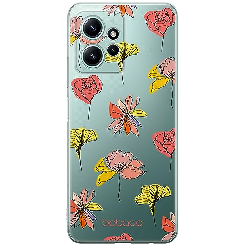ERT GROUP etui na telefon Xiaomi REDMI NOTE 12 4G, case oryginalny i oficjalnie licencjonowany przez Babaco, wzór Flowers 012, optymalnie dopasowane, plecki z TPU częściowo przeźroczyste